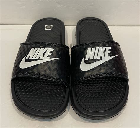 Nike Classic Women's Benassi JDI Slide Black With White Logo 